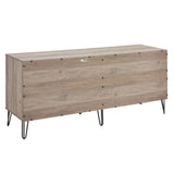 2-Piece DUMBO  5-Drawer Tall Dresser and DUMBO 6-Drawer Double Low Dresser in Rustic Grey 2-DB03-GY Manhattan Comfort