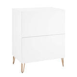 2-Piece DUMBO  5-Drawer Tall Dresser and DUMBO 6-Drawer Double Low Dresser in White 2-DB03-WH Manhattan Comfort