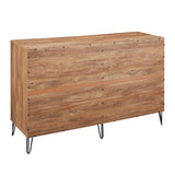 2-Piece DUMBO  5-Drawer Tall Dresser and DUMBO 10-Drawer Double Tall Dresser in Golden Brown 2-DB04-GB Manhattan Comfort