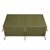 2-Piece DUMBO  5-Drawer Tall Dresser and DUMBO 10-Drawer Double Tall Dresser in Olive Green 2-DB04-OG Manhattan Comfort