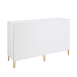 2-Piece DUMBO  5-Drawer Tall Dresser and DUMBO 10-Drawer Double Tall Dresser in White 2-DB04-WH Manhattan Comfort