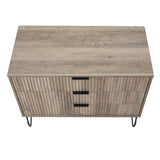 2-Piece DUMBO  5-Drawer Tall Dresser and DUMBO 3-Drawer Standard Dresser in Rustic Grey 2-DB05-GY Manhattan Comfort