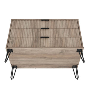 2-Piece DUMBO  5-Drawer Tall Dresser and DUMBO 3-Drawer Standard Dresser in Rustic Grey 2-DB05-GY Manhattan Comfort