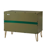 2-Piece DUMBO  5-Drawer Tall Dresser and DUMBO 3-Drawer Standard Dresser in Olive Green 2-DB05-OG Manhattan Comfort