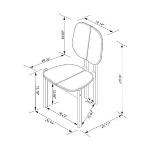 Gales Dining Chair in Black - Set of 4 2-DC-83938-BK Manhattan Comfort