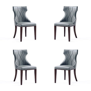 Manhattan Comfort Reine Traditional Dining Chairs - Set of 4 Pebble Grey 2-DC007-PE
