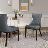 Manhattan Comfort Reine Traditional Dining Chairs - Set of 4 Pebble Grey 2-DC007-PE