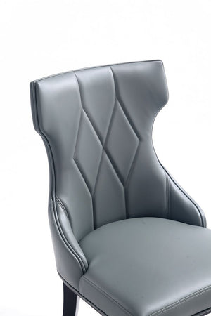 Manhattan Comfort Reine Traditional Dining Chairs - Set of 4 Pebble Grey 2-DC007-PE