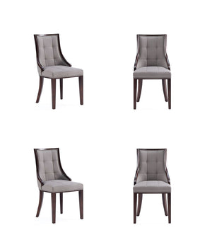 Manhattan Comfort Fifth Avenue Traditional Dining Chair - Set of 4 Grey 2-DC008-GY