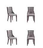 Manhattan Comfort Fifth Avenue Traditional Dining Chair - Set of 4 Grey 2-DC008-GY