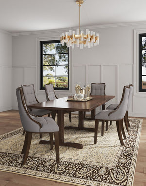 Manhattan Comfort Fifth Avenue Traditional Dining Chair - Set of 4 Grey 2-DC008-GY