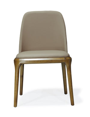 Manhattan Comfort Courding Modern Dining Chair (Set of 2) Tan and Walnut 2-DC009-TN