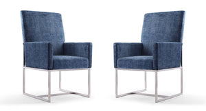 Manhattan Comfort Element Modern Dining Chair (Set of 2) Blue 2-DC029-BL