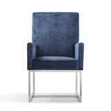 Manhattan Comfort Element Modern Dining Chair (Set of 2) Blue 2-DC029-BL