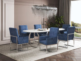 Manhattan Comfort Element Modern Dining Chair (Set of 2) Blue 2-DC029-BL