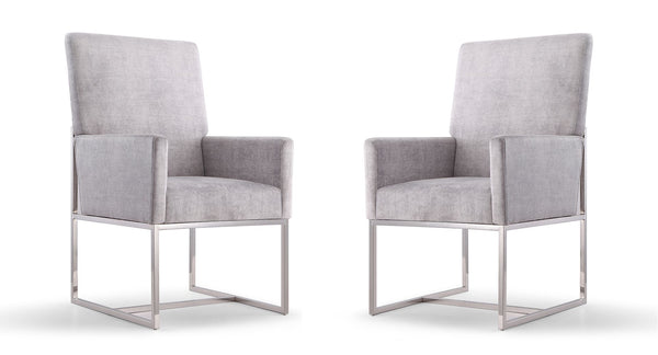 Manhattan Comfort Element Modern Dining Chair (Set of 2) Grey 2-DC029-GY