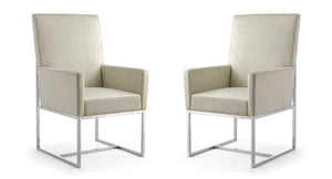 Manhattan Comfort Element Modern Dining Chair (Set of 2) Champagne 2-DC029-OM