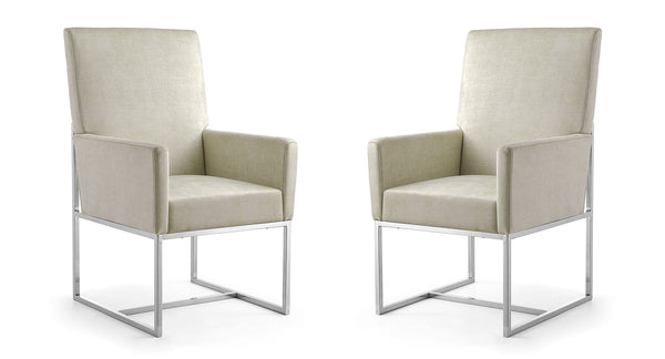 Manhattan Comfort Element Modern Dining Chair (Set of 2) Champagne 2-DC029-OM