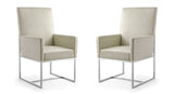 Manhattan Comfort Element Modern Dining Chair (Set of 2) Champagne 2-DC029-OM