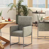 Manhattan Comfort Element Modern Dining Chair (Set of 2) Steel 2-DC029-ST