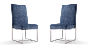 Manhattan Comfort Element Modern Dining Chair (Set of 2) Blue 2-DC030-BL