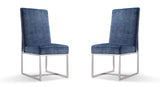 Manhattan Comfort Element Modern Dining Chair (Set of 2) Blue 2-DC030-BL