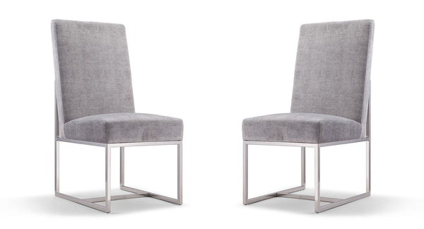 Manhattan Comfort Element Modern Dining Chair (Set of 2) Grey 2-DC030-GY
