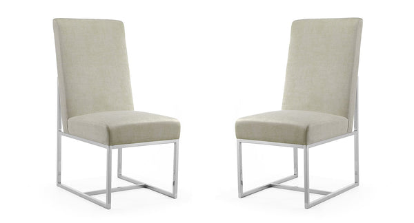 Manhattan Comfort Element Modern Dining Chair (Set of 2) Champagne 2-DC030-OM