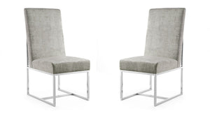 Manhattan Comfort Element Modern Dining Chair (Set of 2) Steel 2-DC030-ST