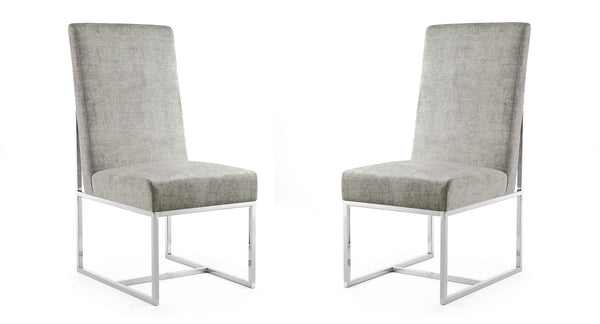 Manhattan Comfort Element Modern Dining Chair (Set of 2) Steel 2-DC030-ST