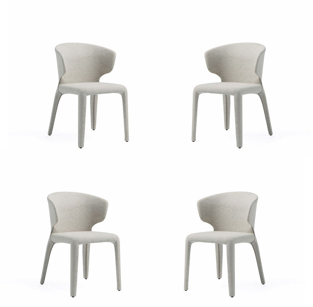 Manhattan Comfort Conrad Mid-Century Modern Dining Chair - Set of 4 Wheat 2-DC031-WWT