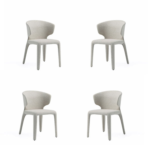 Manhattan Comfort Conrad Mid-Century Modern Dining Chair - Set of 4 Wheat 2-DC031-WWT