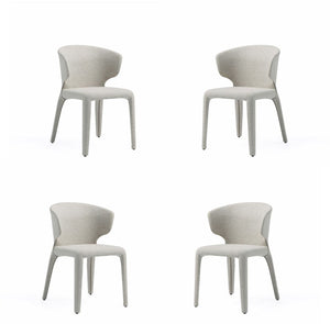 Manhattan Comfort Conrad Mid-Century Modern Dining Chair - Set of 4 Wheat 2-DC031-WWT