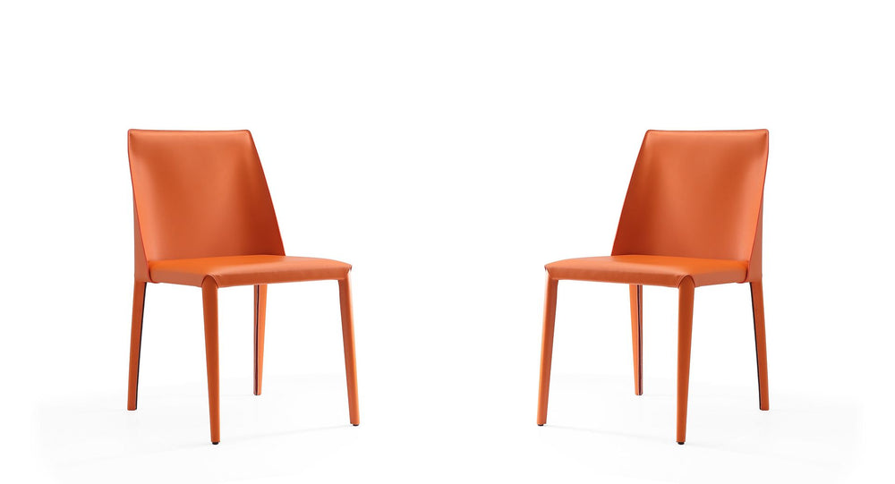 Manhattan Comfort Paris Modern Dining Chair (Set of 4) Coral 2-DC032-CO