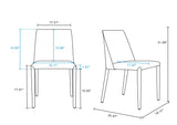 Manhattan Comfort Paris Modern Dining Chair (Set of 4) Grey 2-DC032-GY