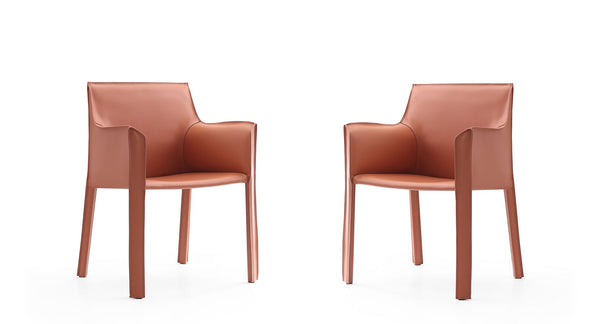 Manhattan Comfort Vogue Modern Dining Chair (Set of 2) Clay 2-DC033-CY