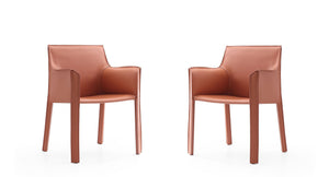 Manhattan Comfort Vogue Modern Dining Chair (Set of 2) Clay 2-DC033-CY