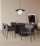 Manhattan Comfort Paris Modern Dining Armchair (Set of 2) Grey 2-DC034-GY