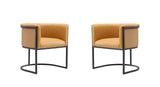 Manhattan Comfort Bali Modern Dining Chair (Set of 2) Saddle and Black 2-DC044-SA
