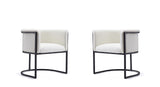 Manhattan Comfort Bali Modern Dining Chair (Set of 2) White and Black 2-DC044-WH