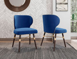 Manhattan Comfort Strine Modern Dining Chair (Set of 2) Blue 2-DC045-BL