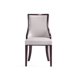 Manhattan Comfort Grand Traditional Dining Chairs - Set of 4 Light Grey 2-DC048-LG