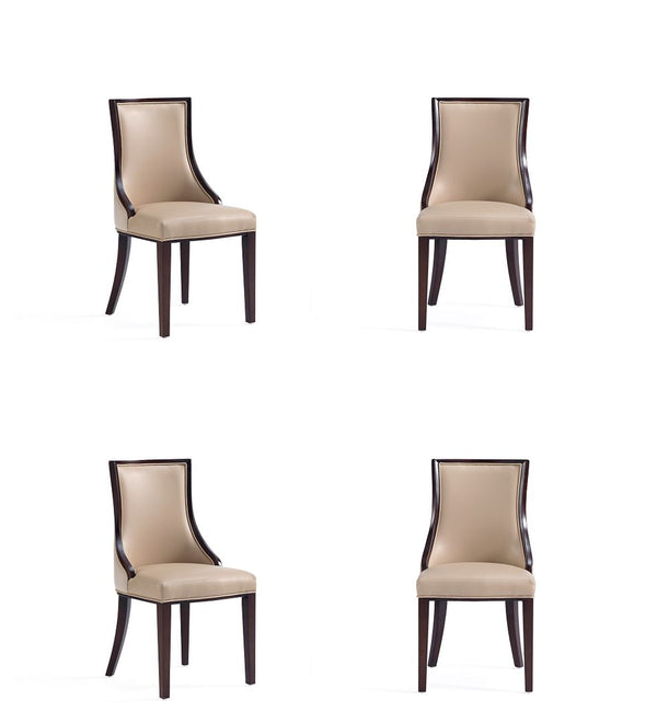 Manhattan Comfort Grand Traditional Dining Chair - Set of 4 Tan 2-DC048-TN