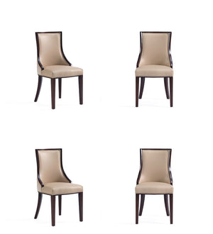 Manhattan Comfort Grand Traditional Dining Chair - Set of 4 Tan 2-DC048-TN