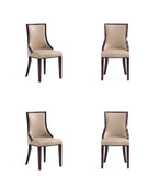 Manhattan Comfort Grand Traditional Dining Chair - Set of 4 Tan 2-DC048-TN