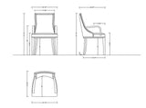 Manhattan Comfort Grand Traditional Dining Armchair- Set of 2 Tan 2-DC048AR-TN
