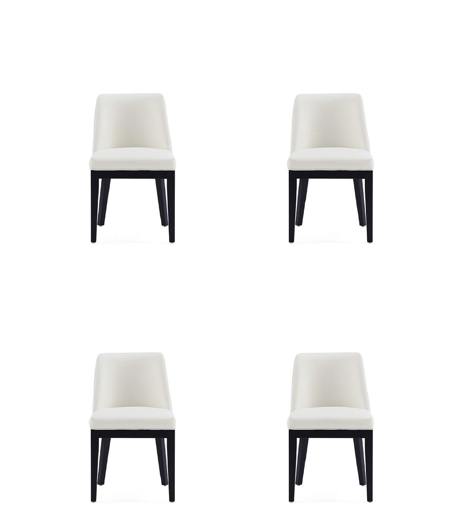 Manhattan Comfort Gansevoort Modern Dining Chairs - Set of 4 Cream 2-DC051-CR