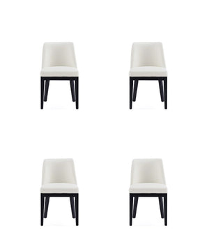 Manhattan Comfort Gansevoort Modern Dining Chairs - Set of 4 Cream 2-DC051-CR