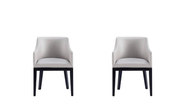 Manhattan Comfort Gansevoort Modern Armchair - Set of 2 Light Grey 2-DC051AR-LG