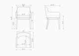Manhattan Comfort Gansevoort Modern Armchair - Set of 2 Stone Grey 2-DC051AR-ST